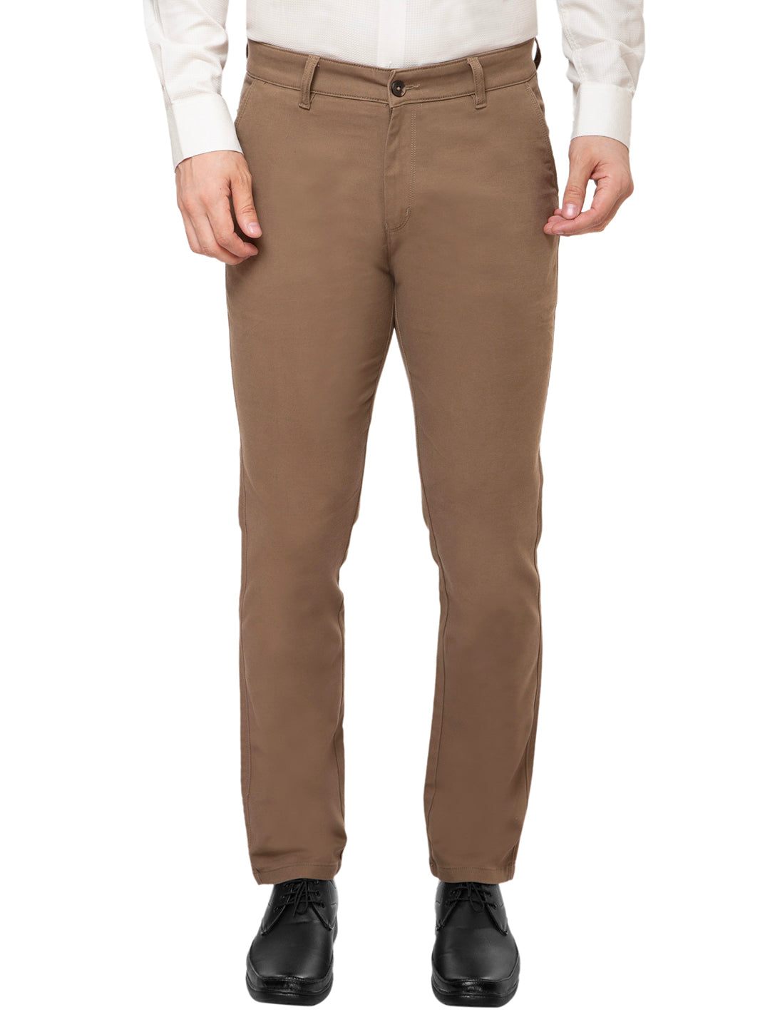 Men Brown Slim Fit Non Denim