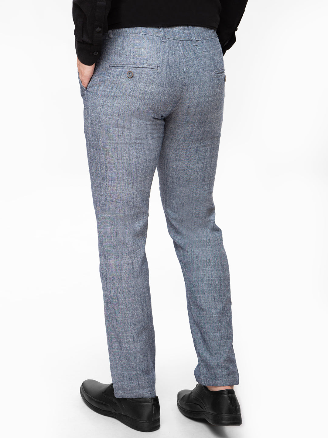 Men Navy Slim Fit Non Denim