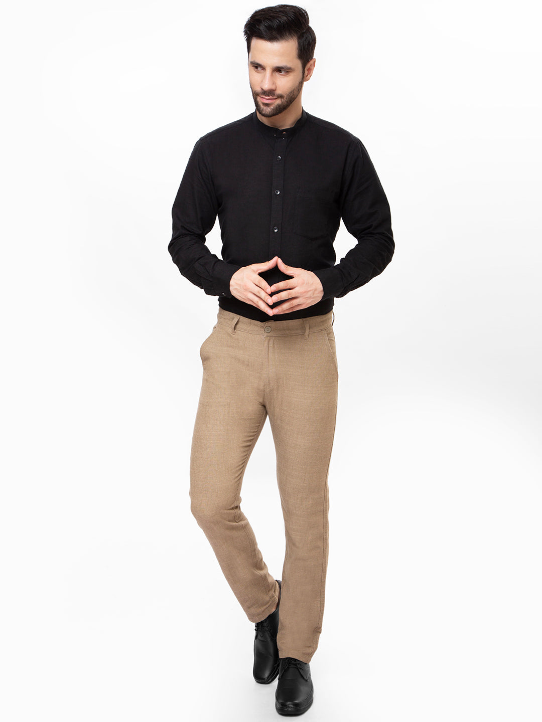 Men Khaki Slim Fit Non Denim
