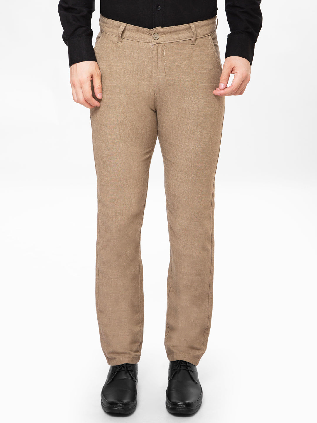 Men Khaki Slim Fit Non Denim