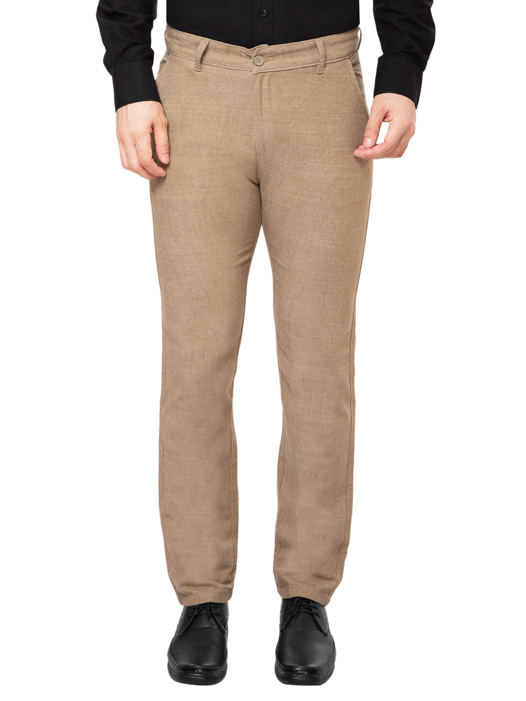 Men Khaki Slim Fit Non Denim