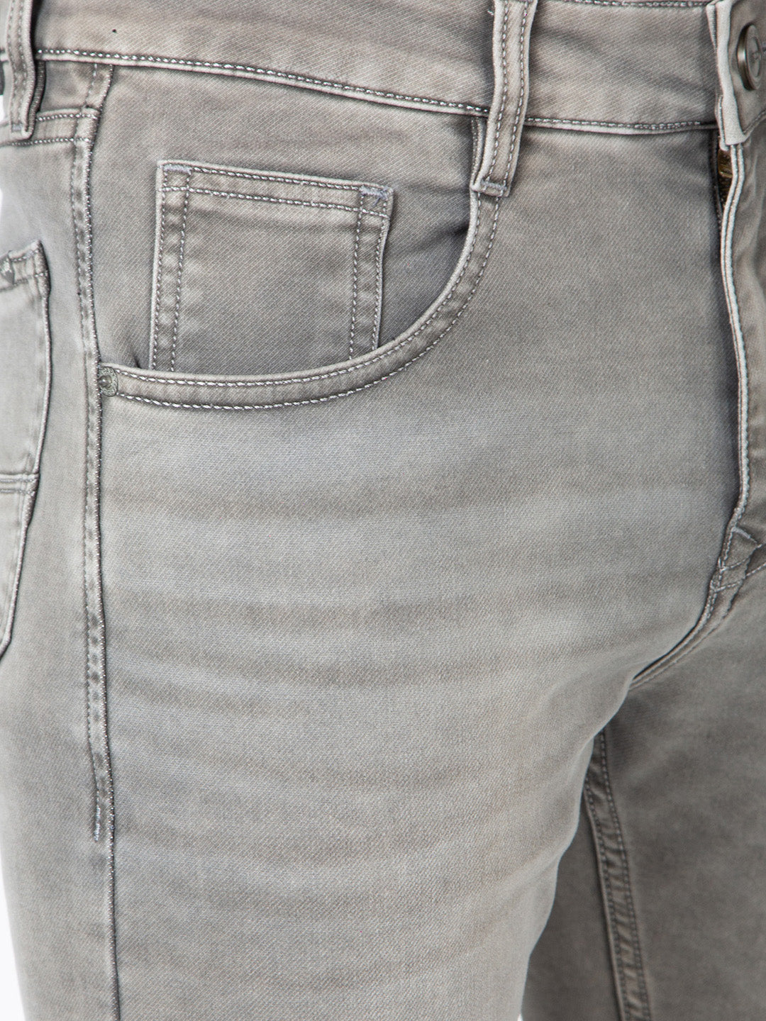 Men Narrow Fit Olive Denim