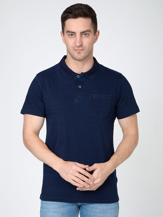 Men Navy Polo Indigo T-Shirt