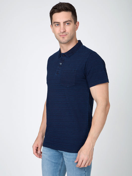 Men Navy Polo Indigo T-Shirt
