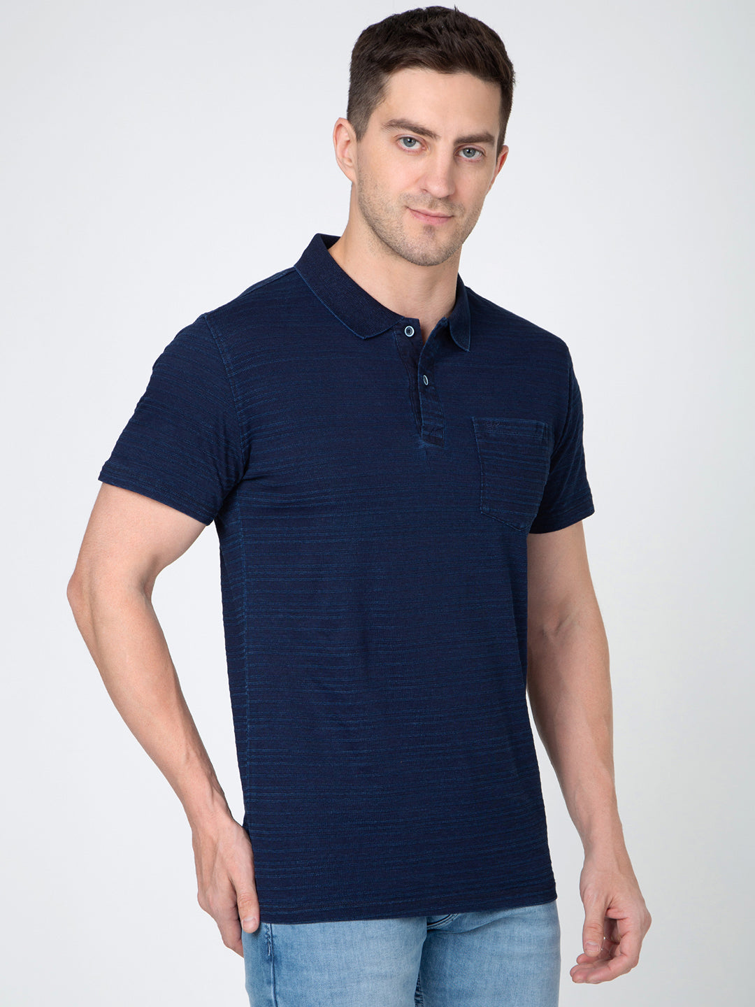 Men Navy Polo Indigo T-Shirt