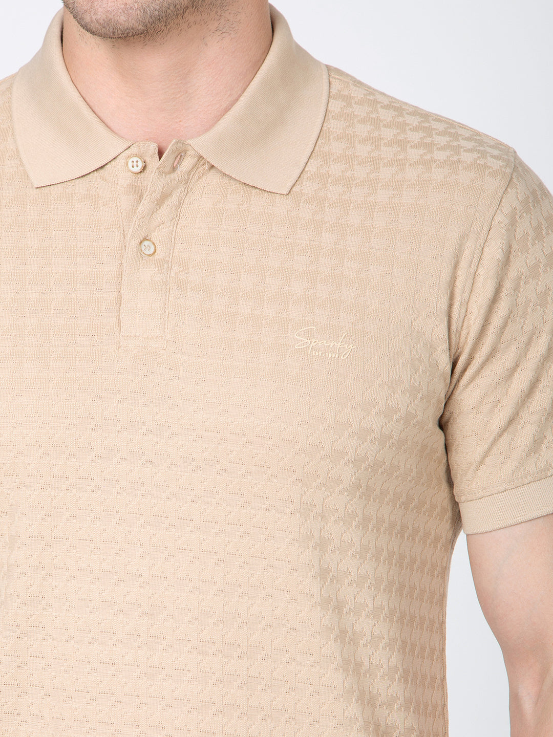 Men Fawn Polo Jacquard T-Shirt