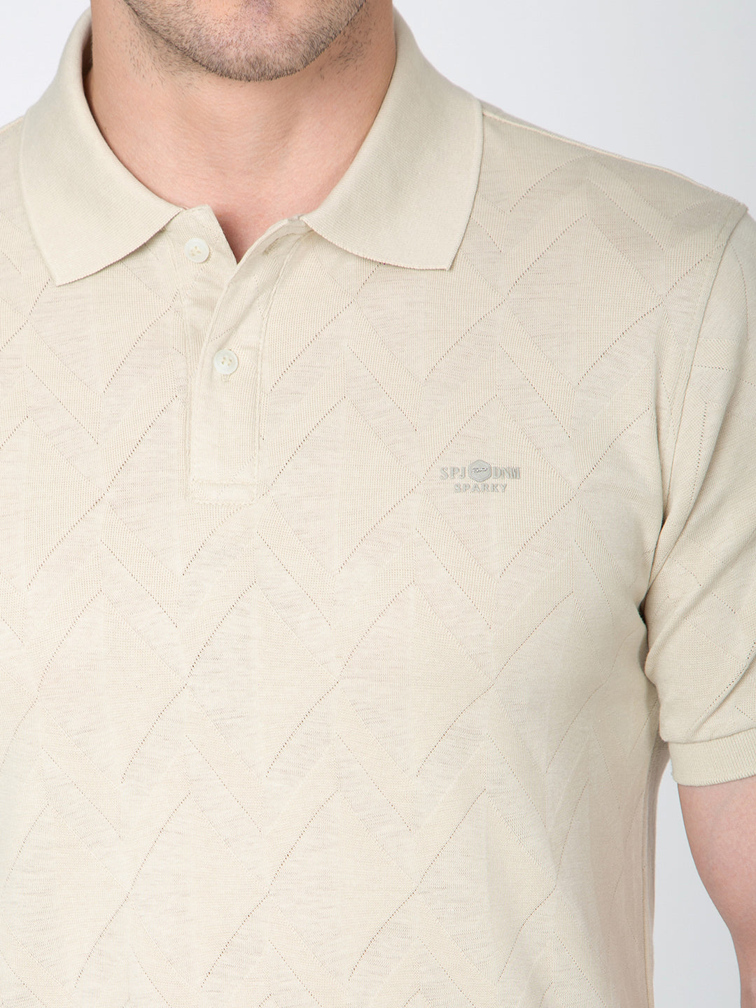 Men Fawn Polo Jacquard T-Shirt