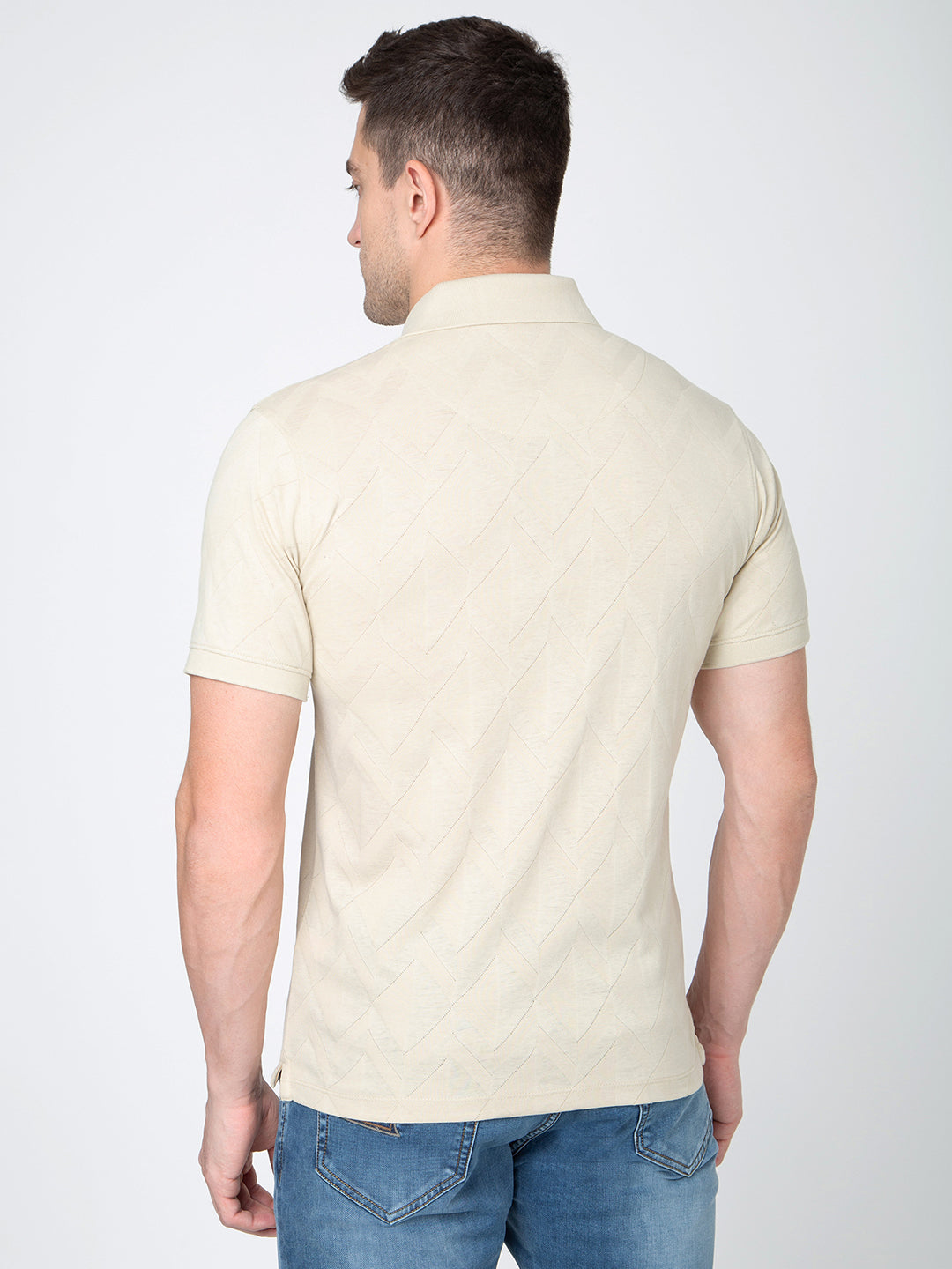 Men Fawn Polo Jacquard T-Shirt