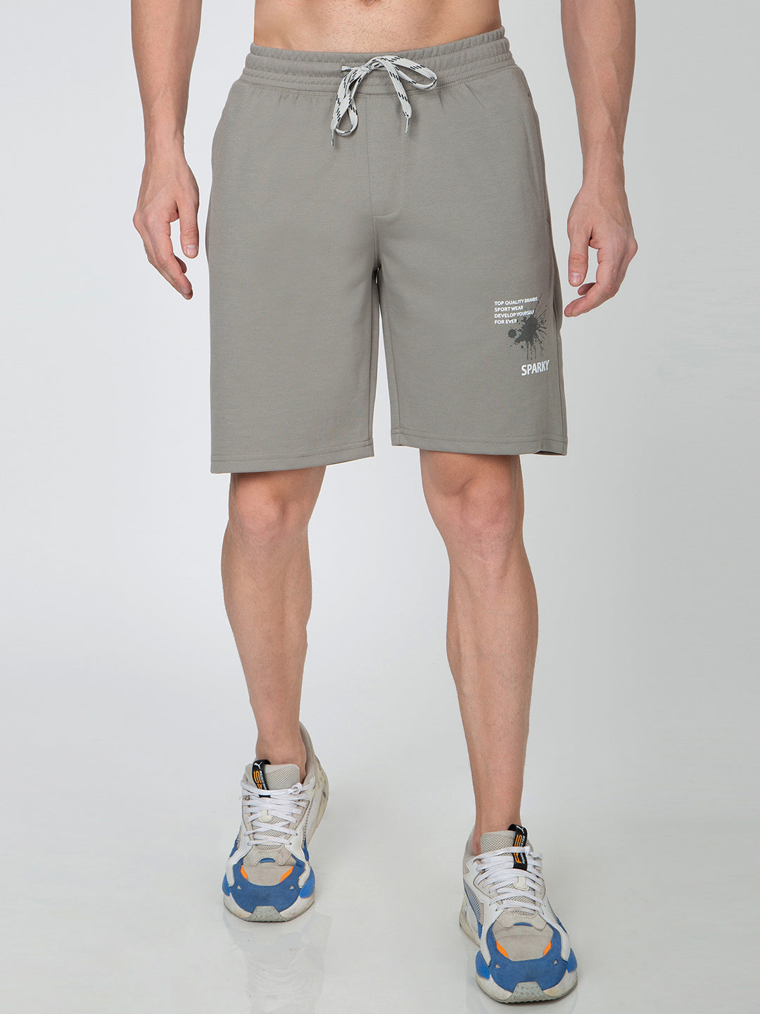 Men Light Grey Bermuda