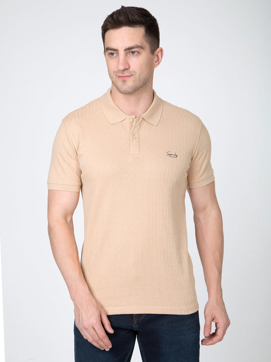 Men Fawn Polo Jacquard T-Shirt