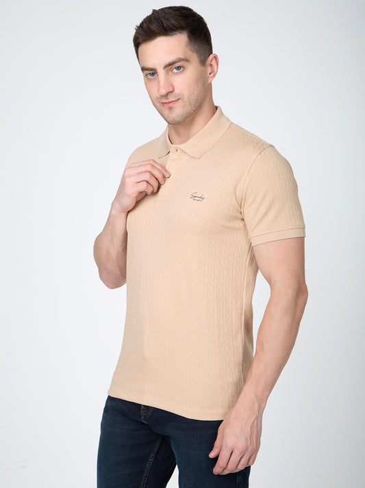 Men Fawn Polo Jacquard T-Shirt