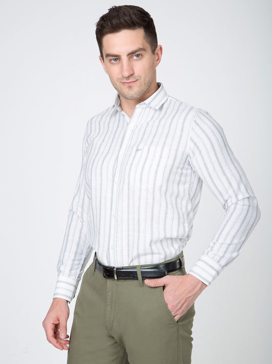 Men Linning Ice Grey Shirt