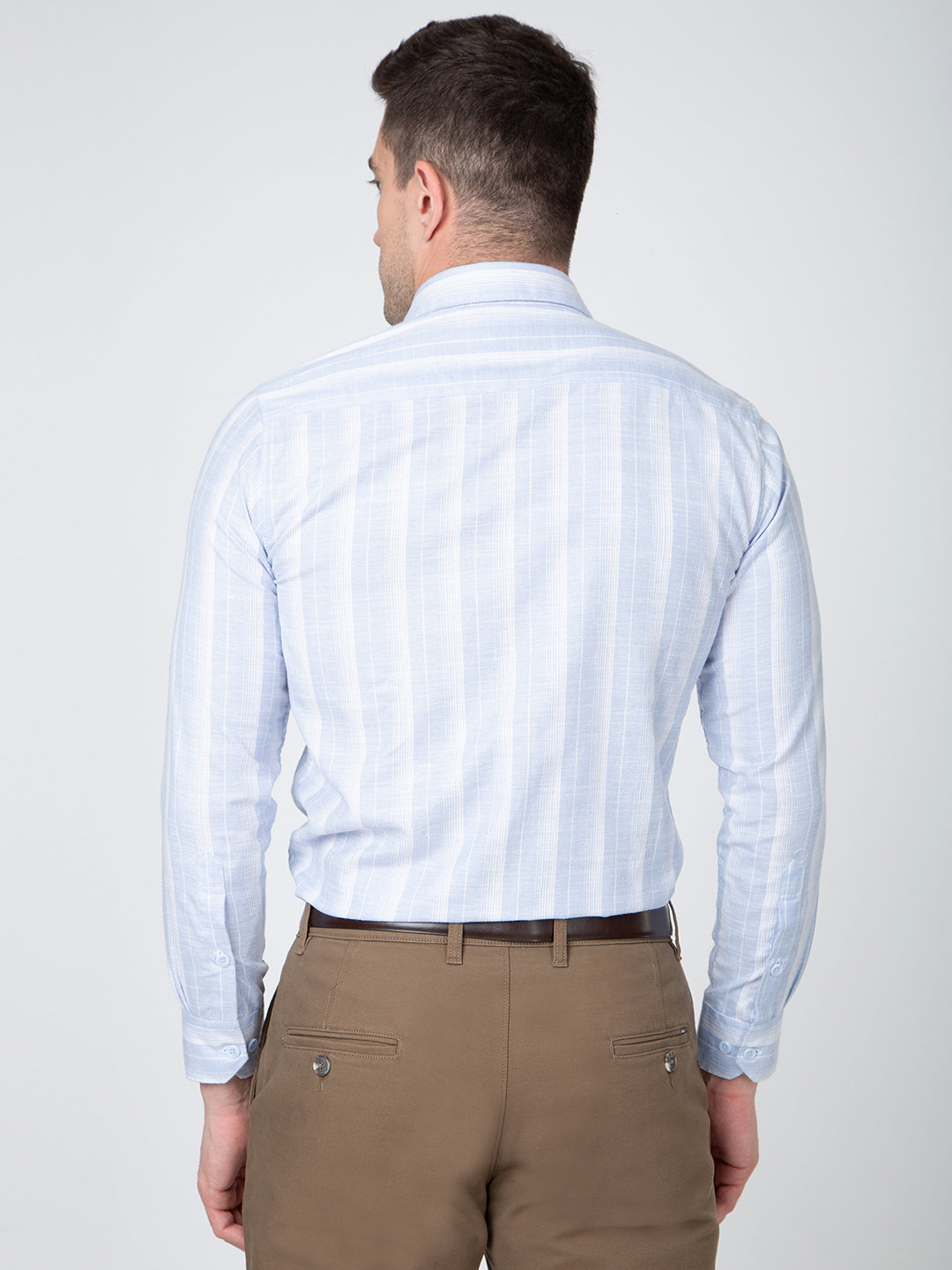 Men Linning Sky Blue Shirt