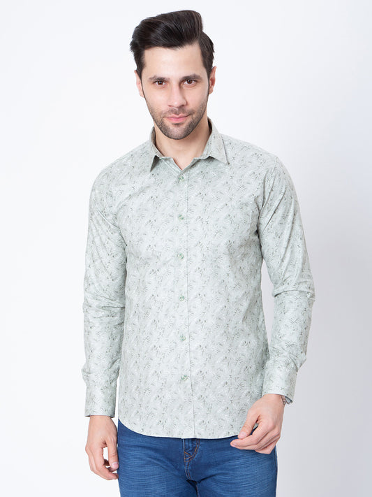 Mens Regular Fit Light Striped Casual Shirt