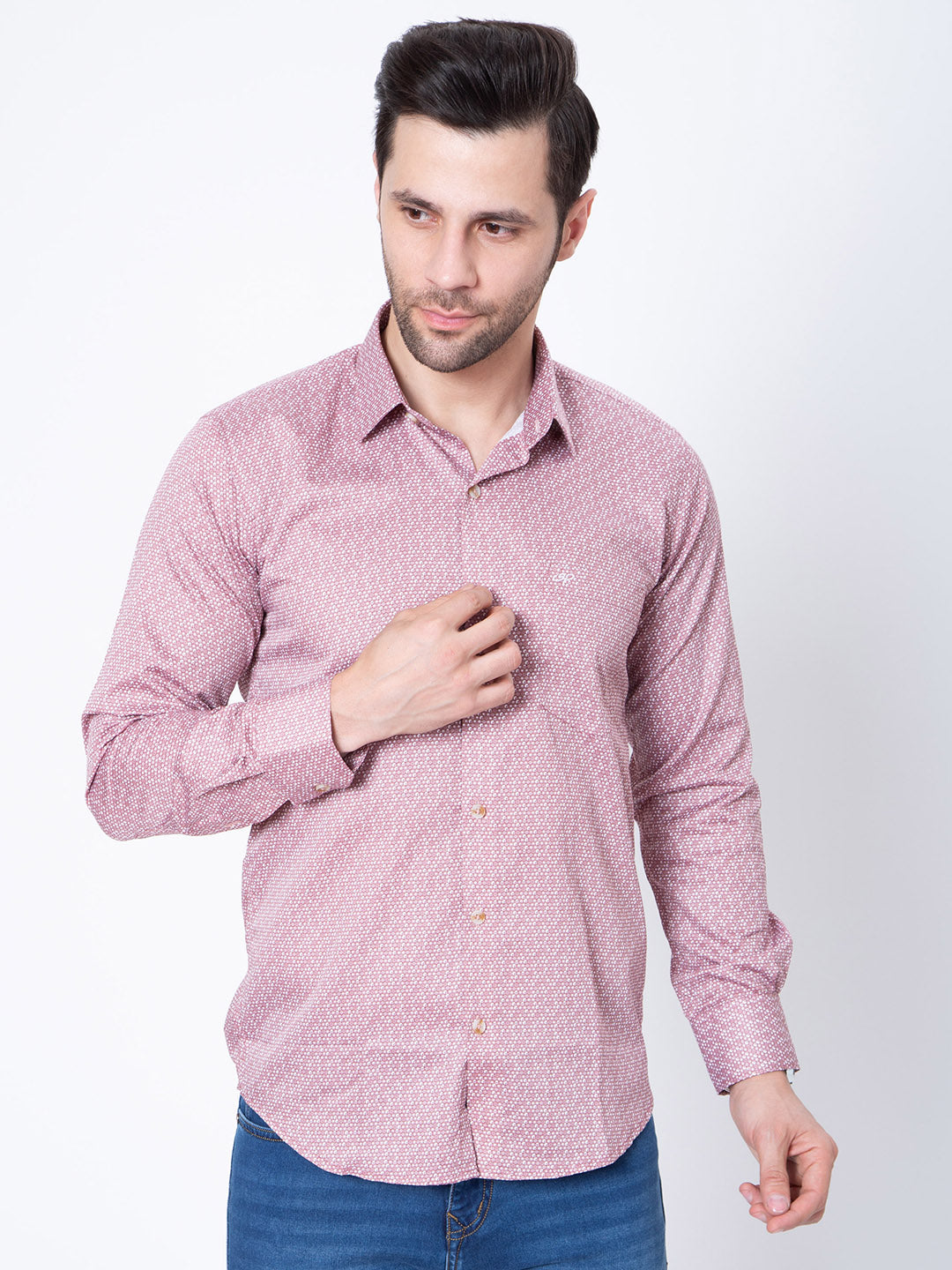 Mens Regular Fit Printed Shirt