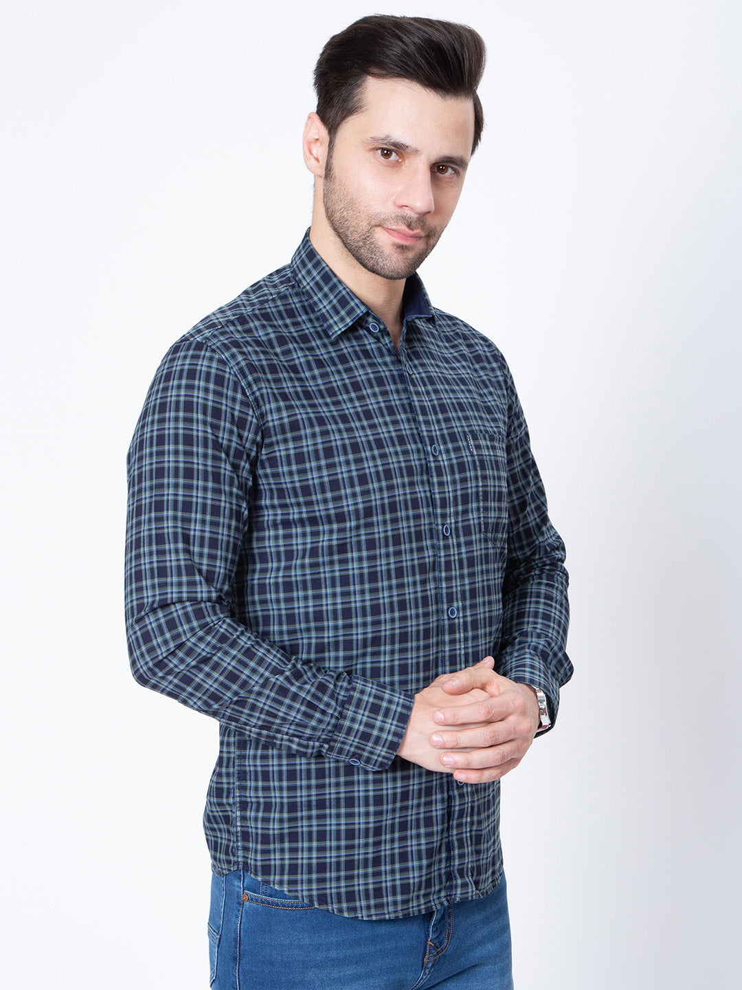 Mens  Regular Fit Check Shirt