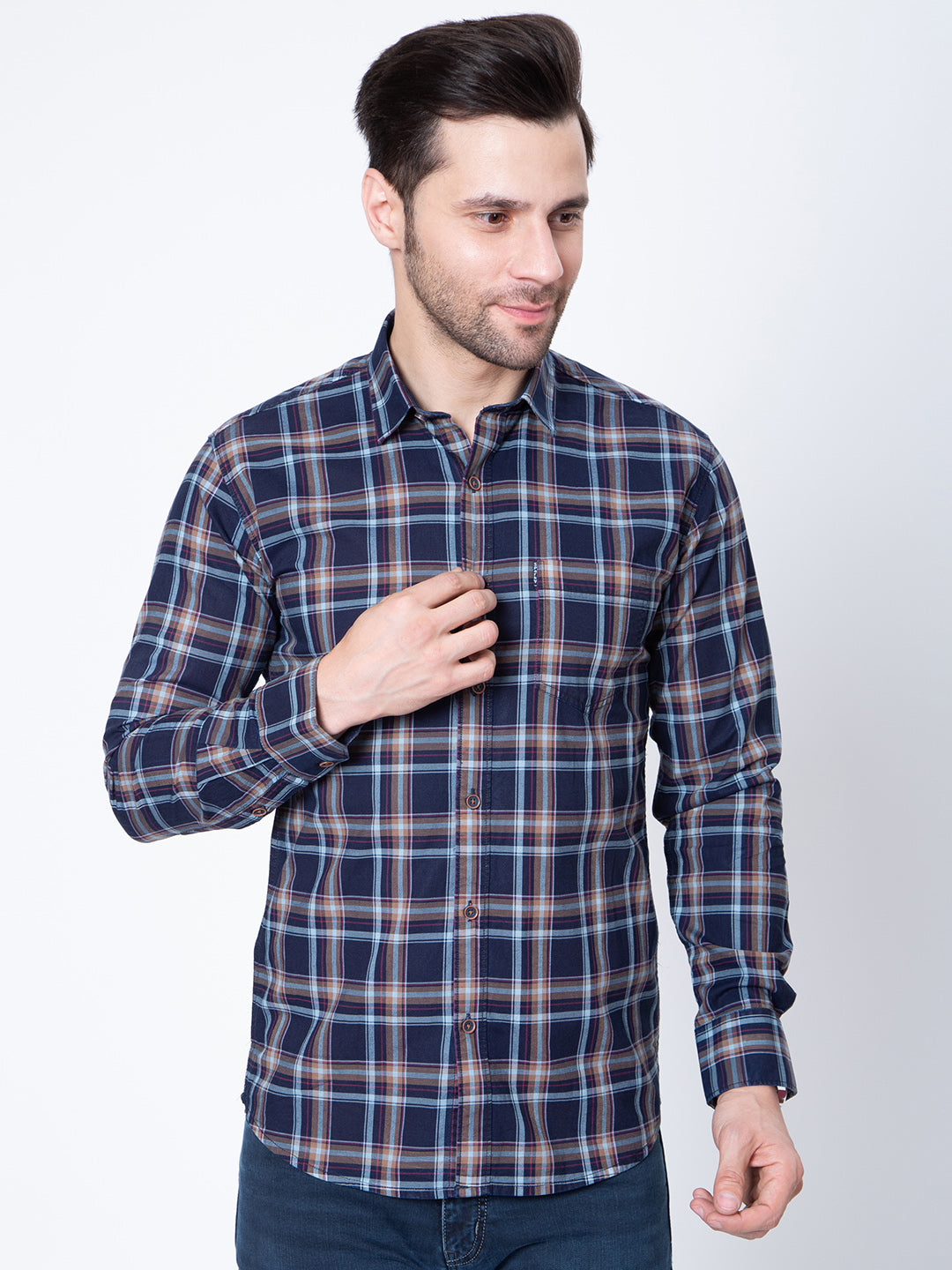 Mens  Regular Fit Check Shirt