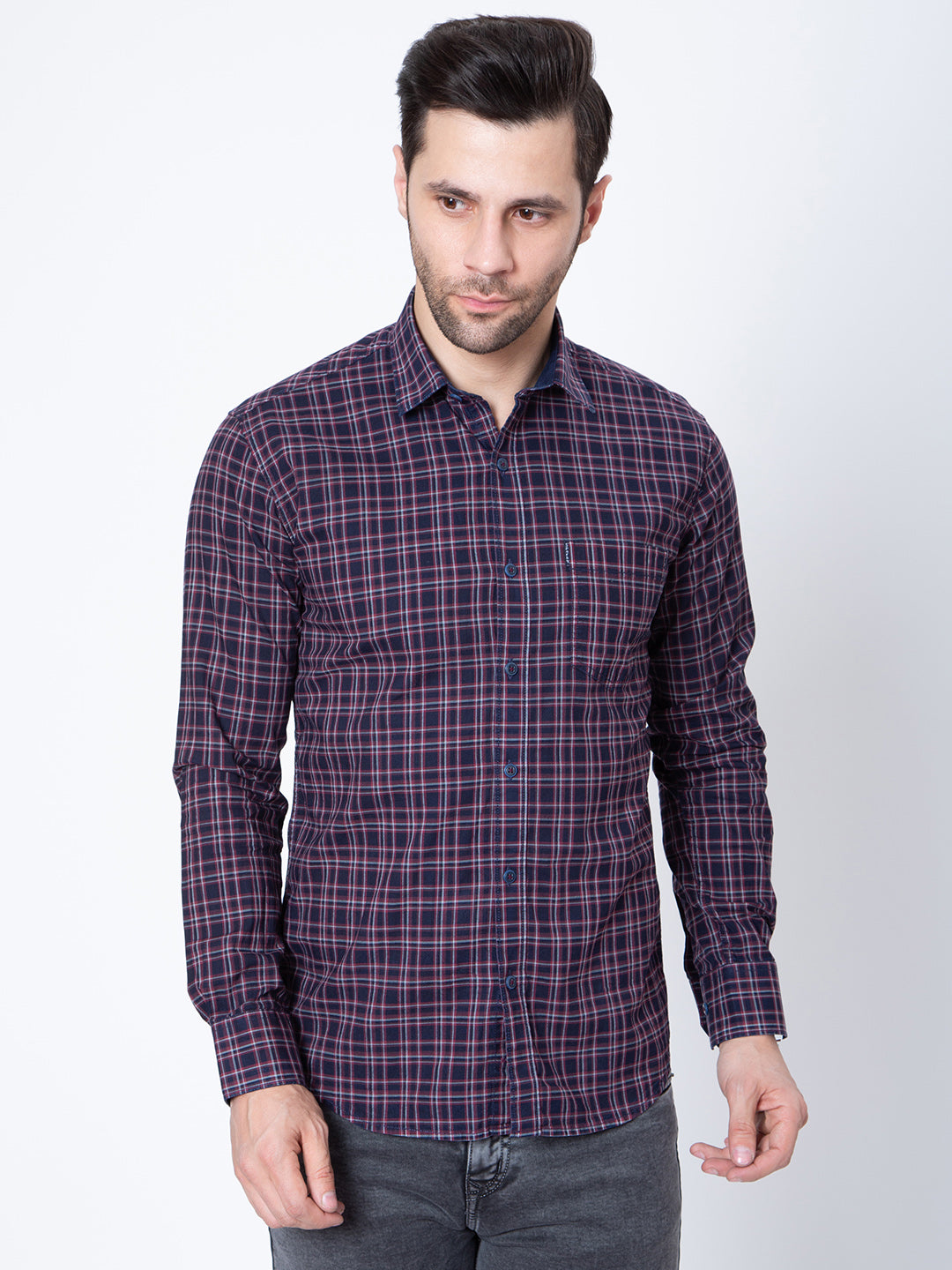 Mens Check Casual Shirt