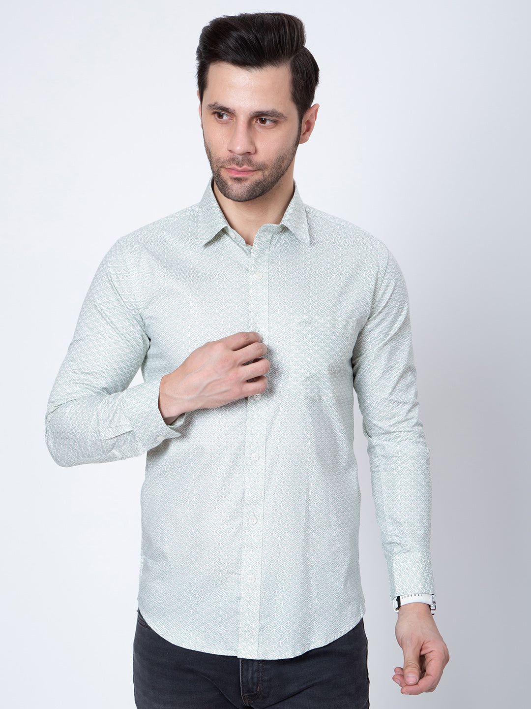 Mens Printed Regular Fit Shirt