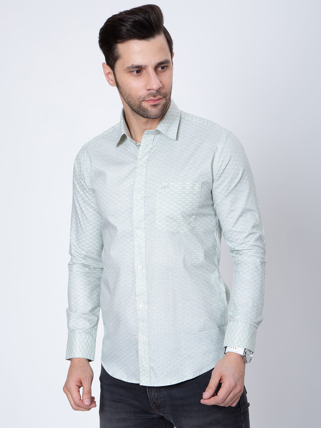 Mens Printed Regular Fit Shirt