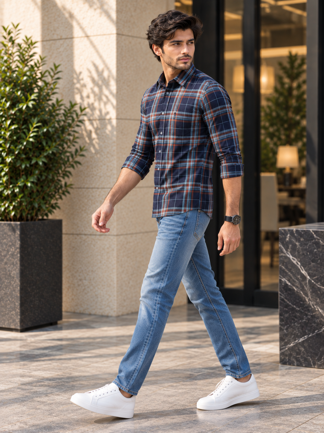 Men’s Premium Checked Full Sleeve Casual Shirt