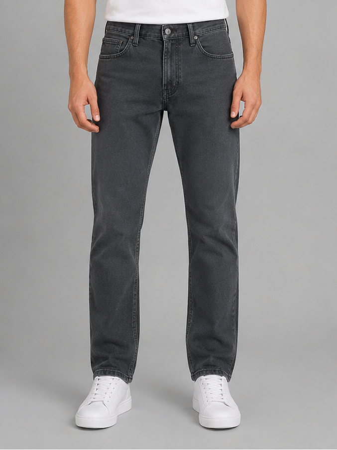 Men Mid Grey Color Solid Primium jeans