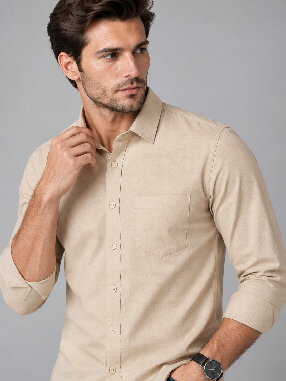 Men's Primium Cream Shirt