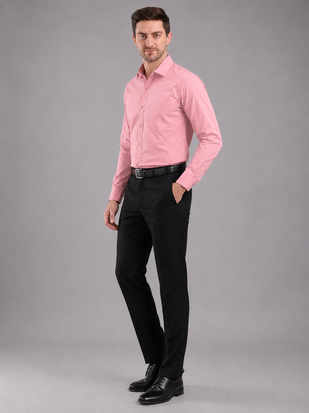 Men Full Sleeve's | Formal Cotton Shirt | Regular Fit | Pink Color