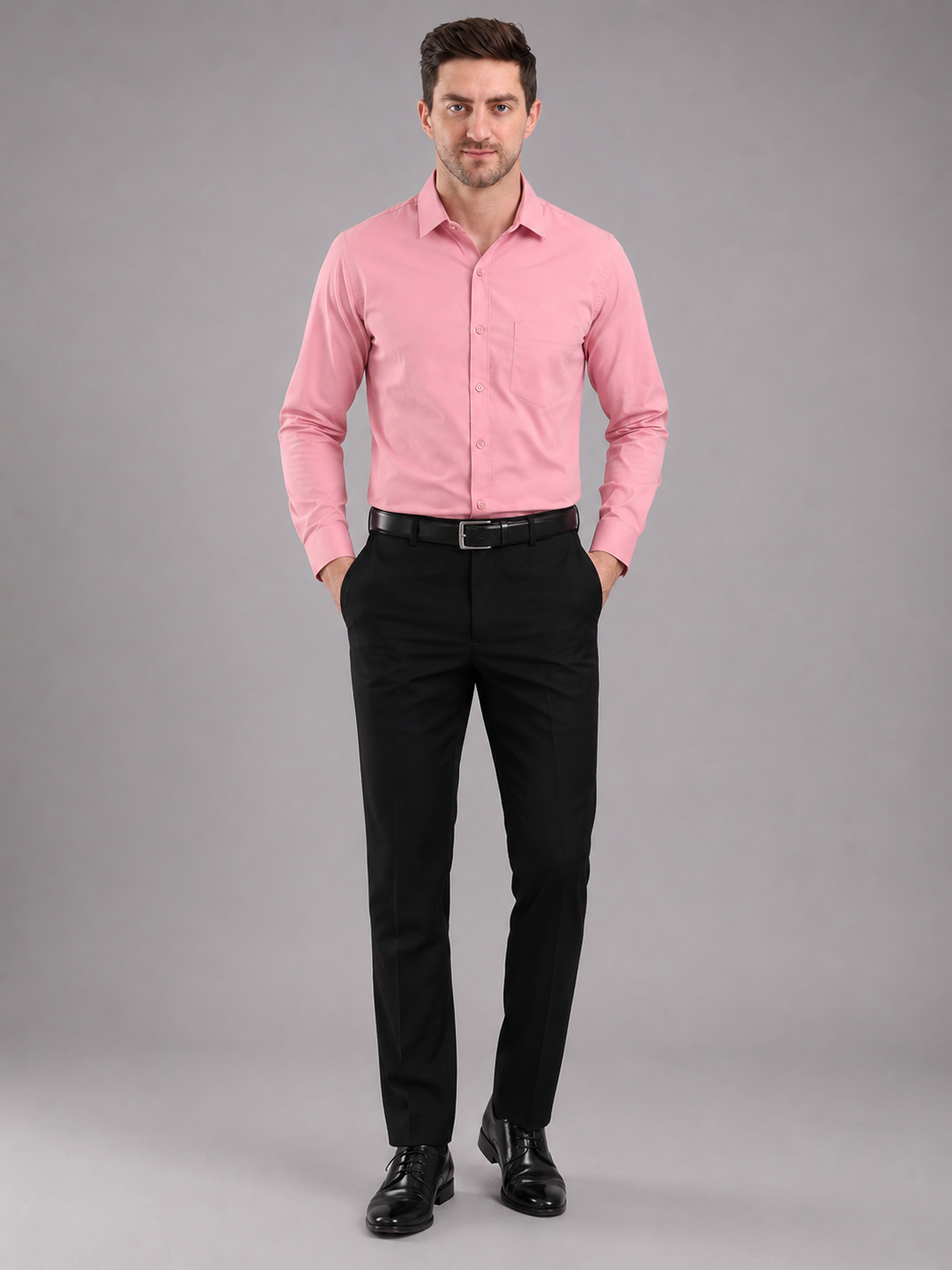 Men Full Sleeve's | Formal Cotton Shirt | Regular Fit | Pink Color