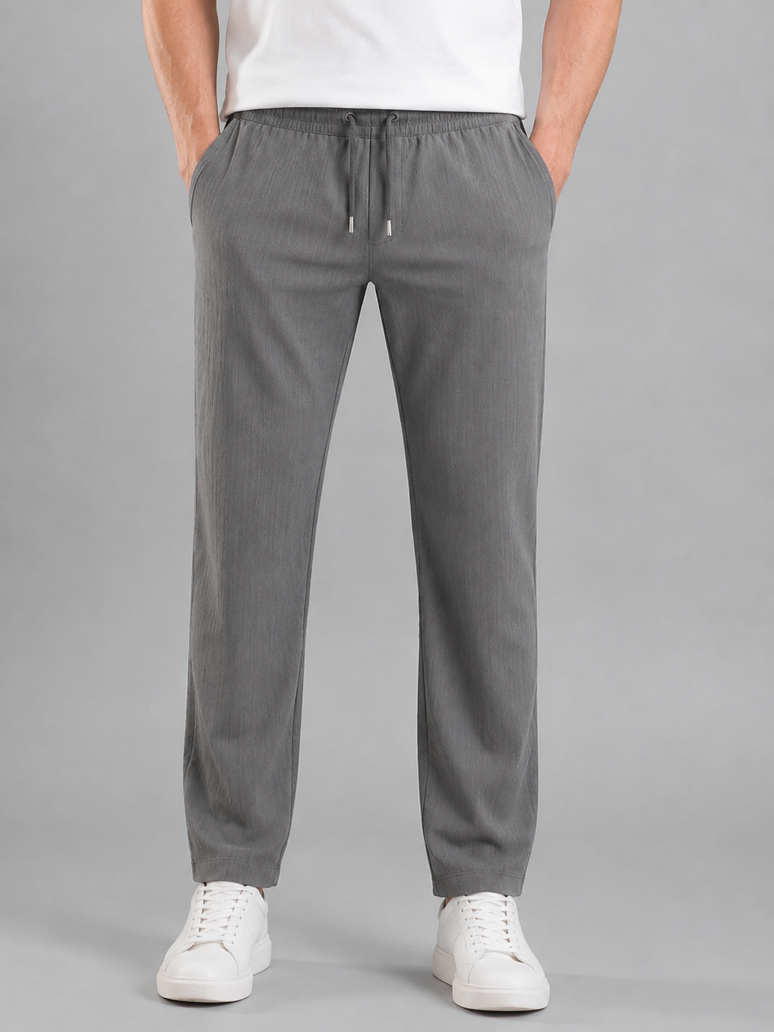 SPARKY Men's Fabric Solid Lower | Premium Track Pants Grey Color
