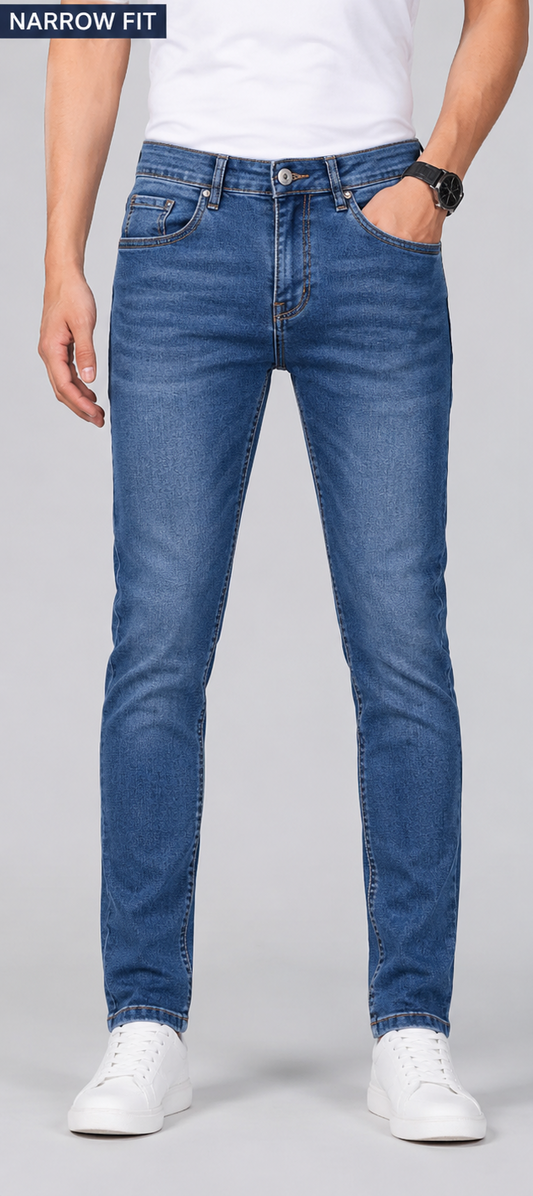 SPARKY Men Narrow Fit Denim Jeans | Stretchable Stylish Everyday Jeans