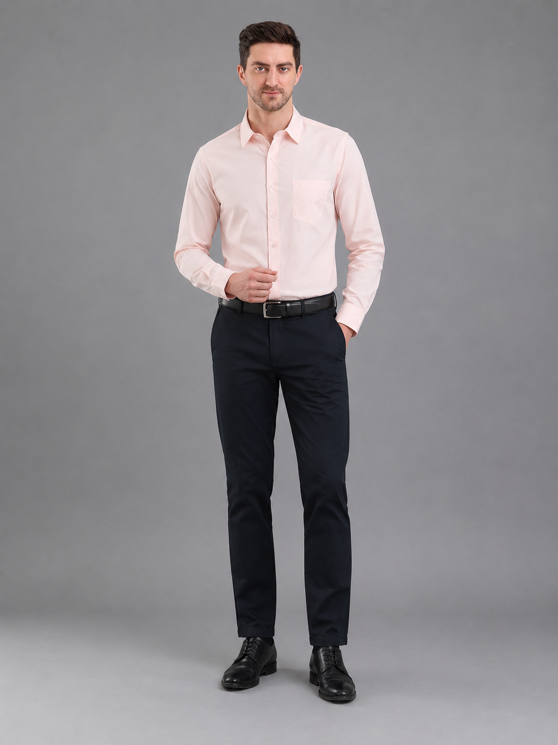 Men Full Sleeve's | Formal Cotton Shirt | Regular Fit | Peach Color