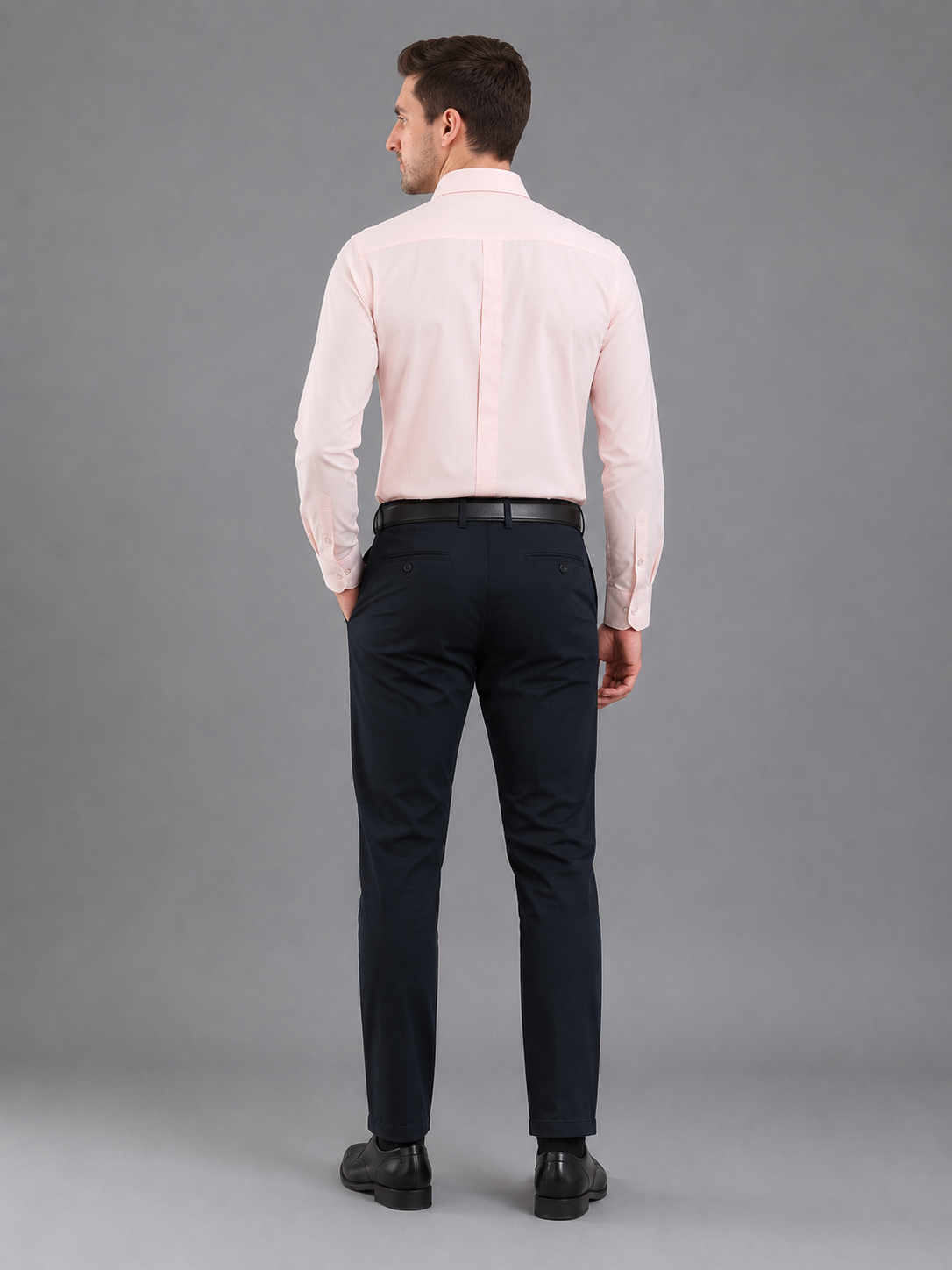 Men Full Sleeve's | Formal Cotton Shirt | Regular Fit | Peach Color