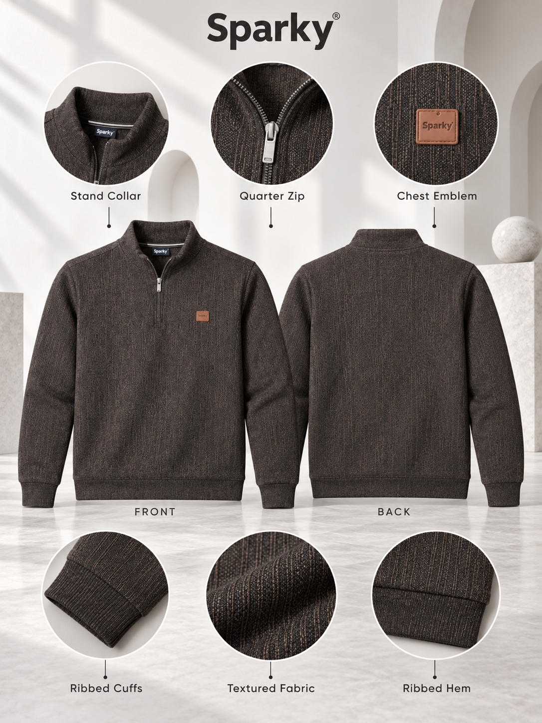 Brown Colour Regular Fit  Primium Sweatshirt