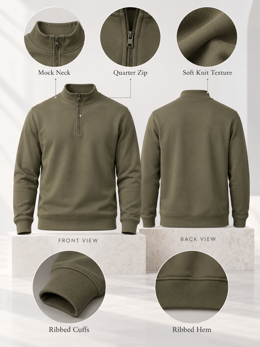 Green Colour Regular Fit  Primium Sweatshirt