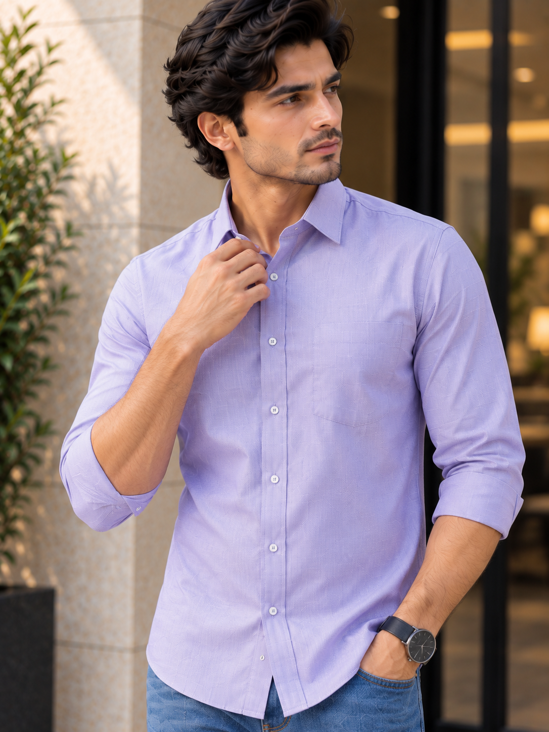 Men's Primium Purple Shirt