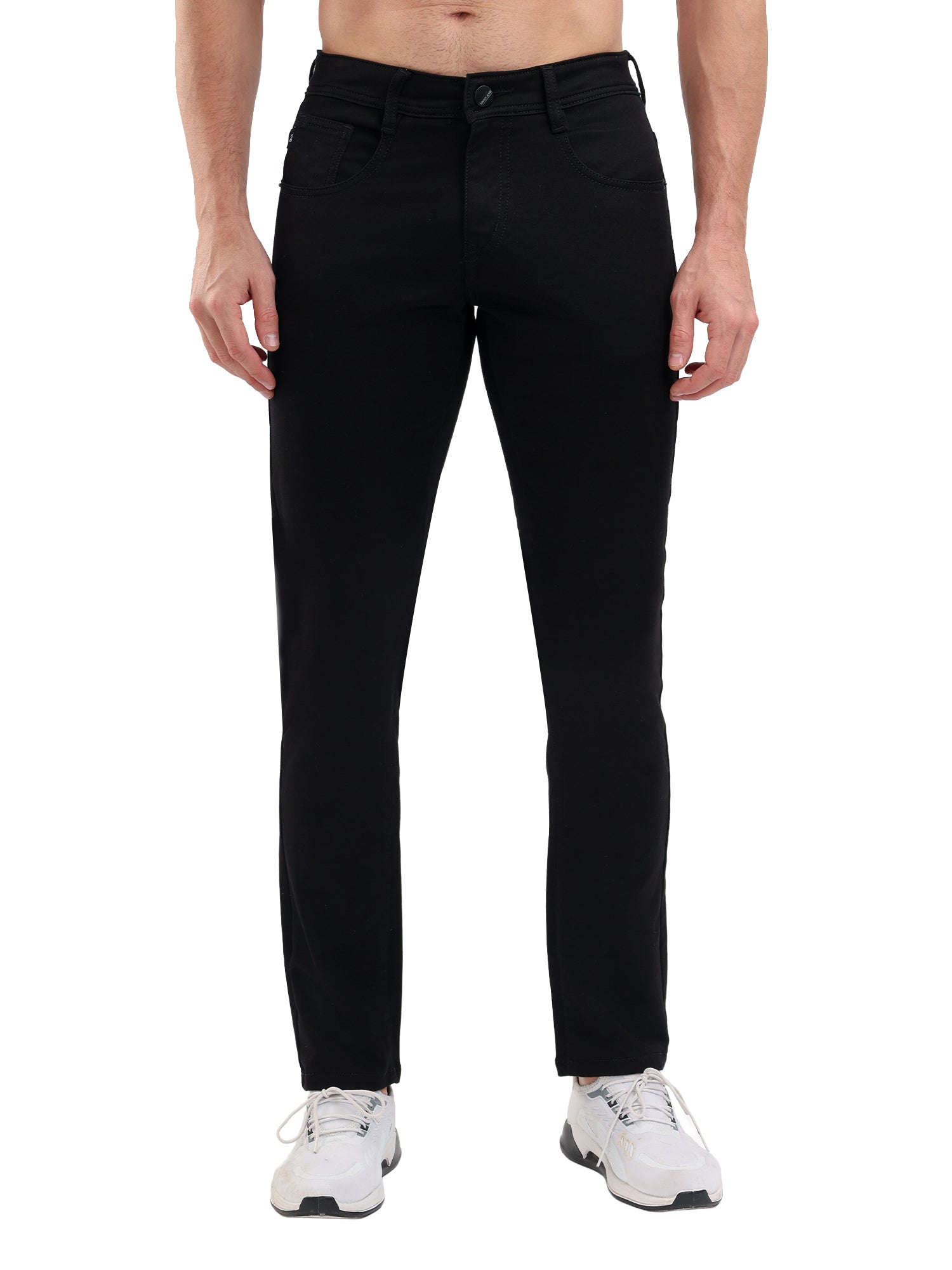 Sparky Men Slim Fit Solid Jeans | Stretch Denim | Trendy Men All Season Black