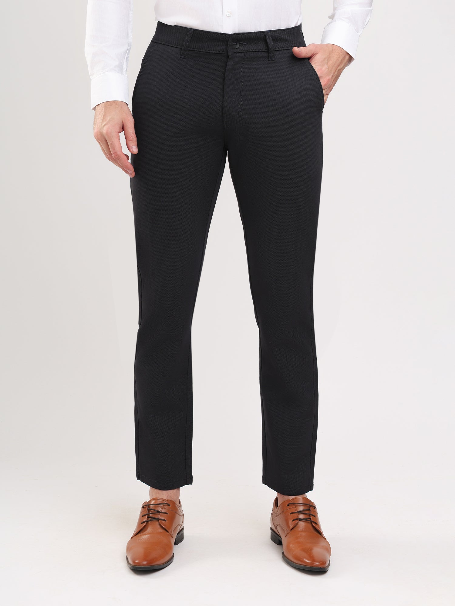 Men Slim Fit Black Trouser Pant