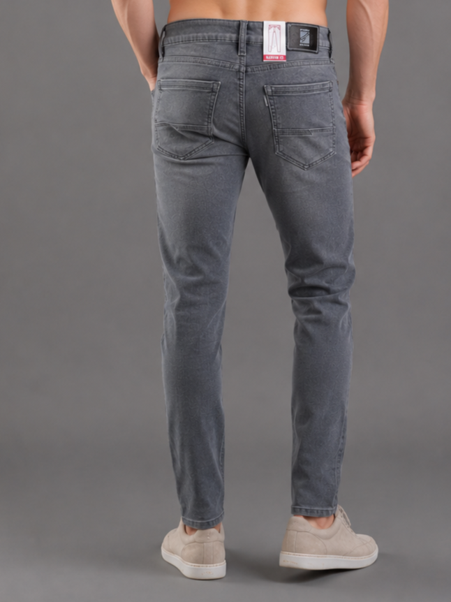 SPARKY Men | Stretch Narrow Fit | Grey Jeans | Premium Casual Denim