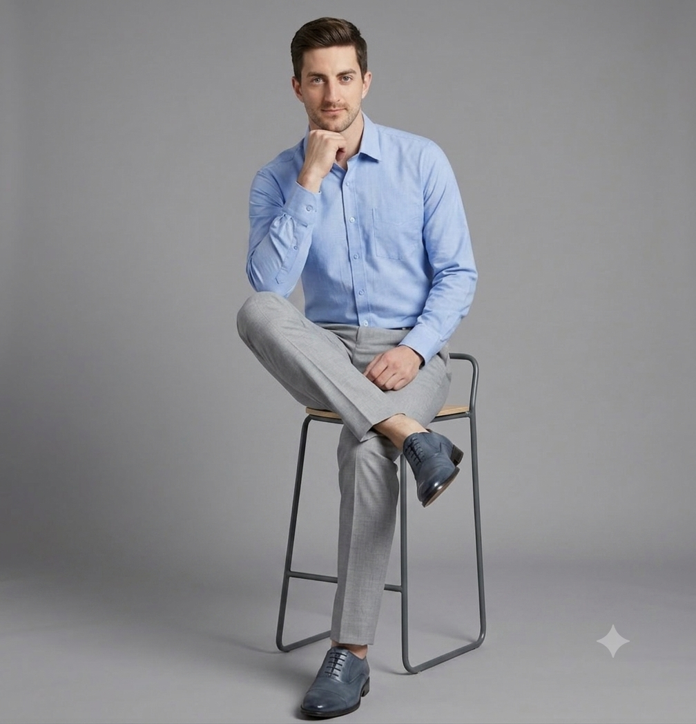 Men Premium Casual Plain Shirt Full Sleeve Regular Fit