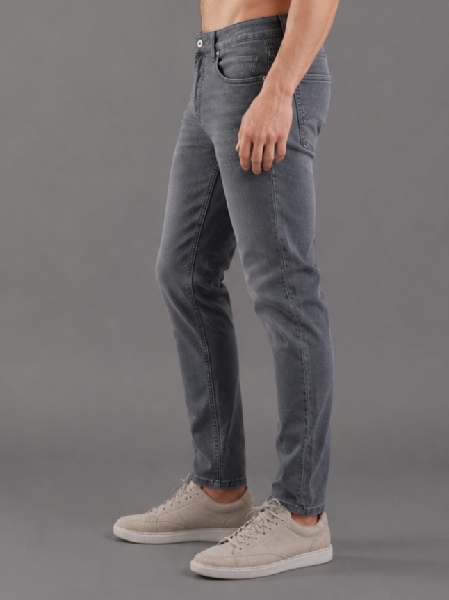 SPARKY Men | Stretch Narrow Fit | Grey Jeans | Premium Casual Denim