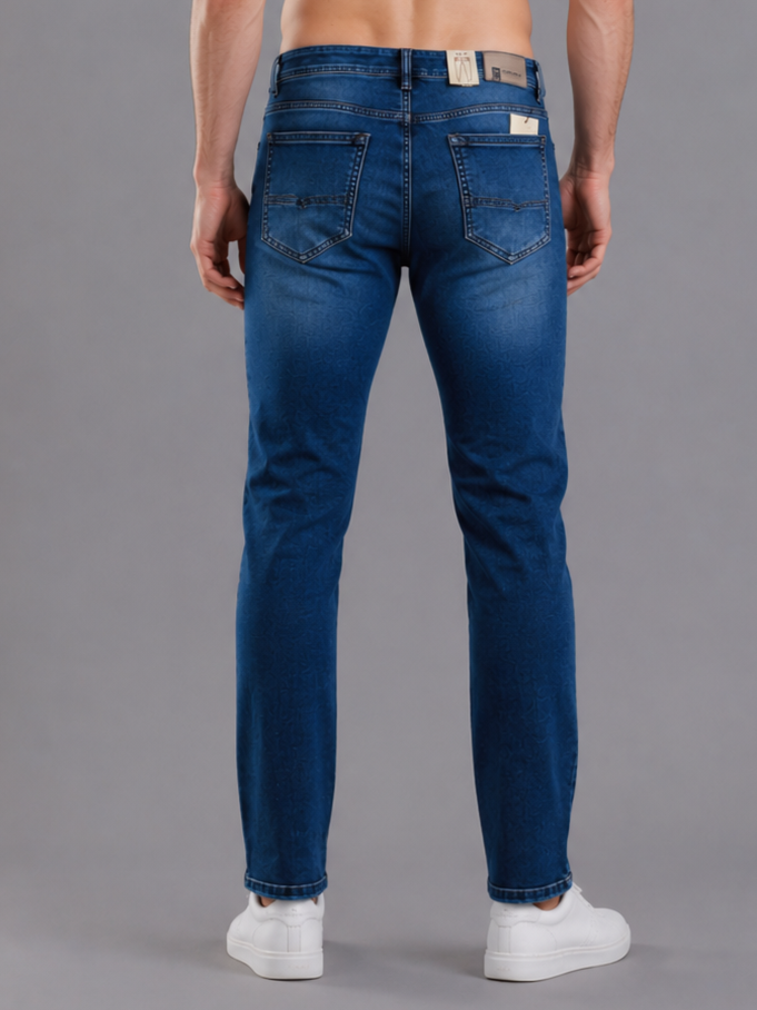 SPARKY Men | Stretch Comfort Fit | Mid Blue Jeans | Premium Casual Denim