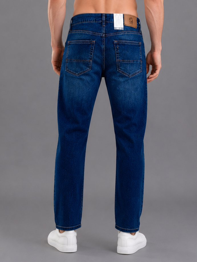 Men Stretch Comfort Fit | Mid Blue Jeans | Premium Casual Denim