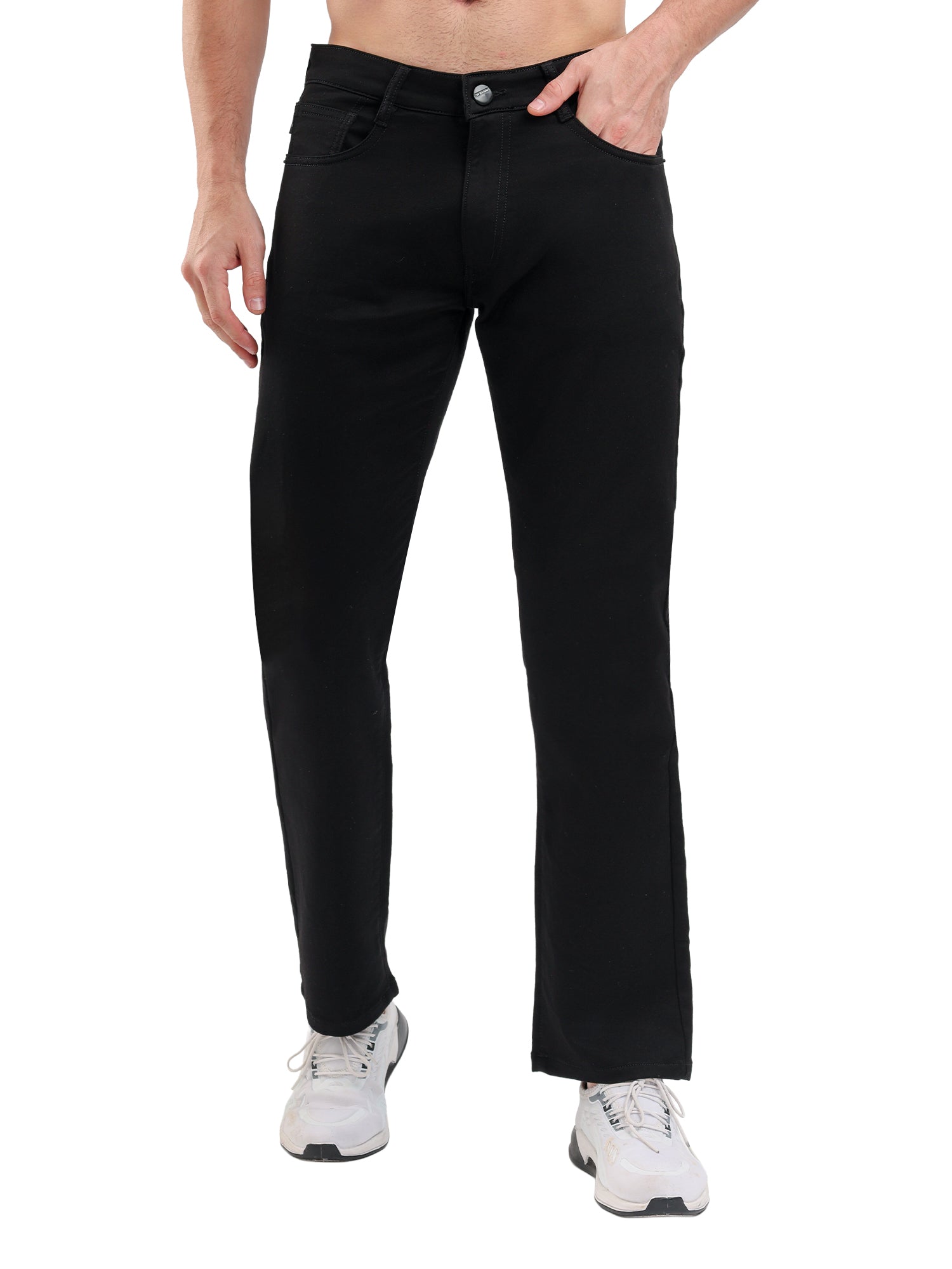 Sparky Men Comfort Fit Solid Jeans | Stretch Denim | Trendy Men All Season Black