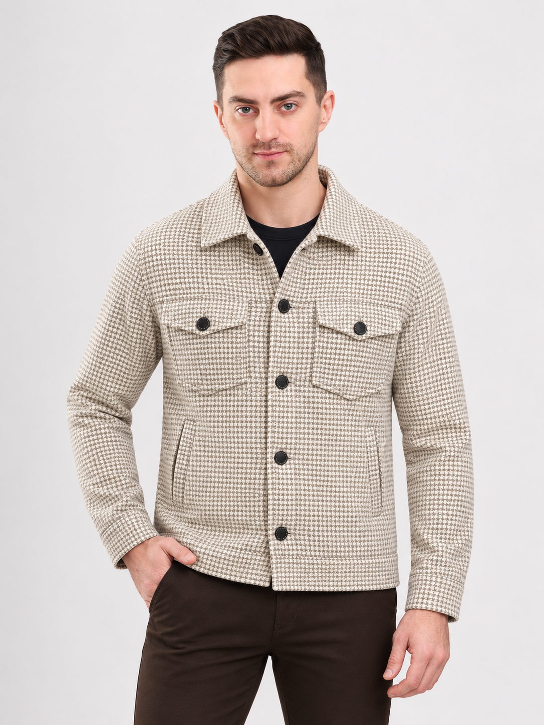 Men’s Full Sleeve Checked Shacket