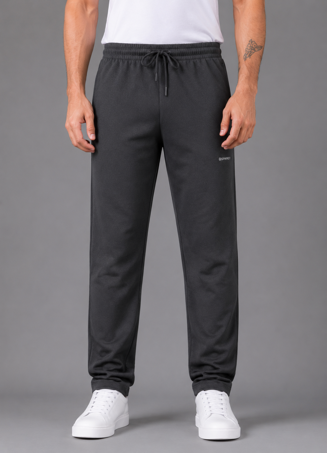 SPARKY Men's Fabric Solid Lower | Premium Track Pants Dark Grey