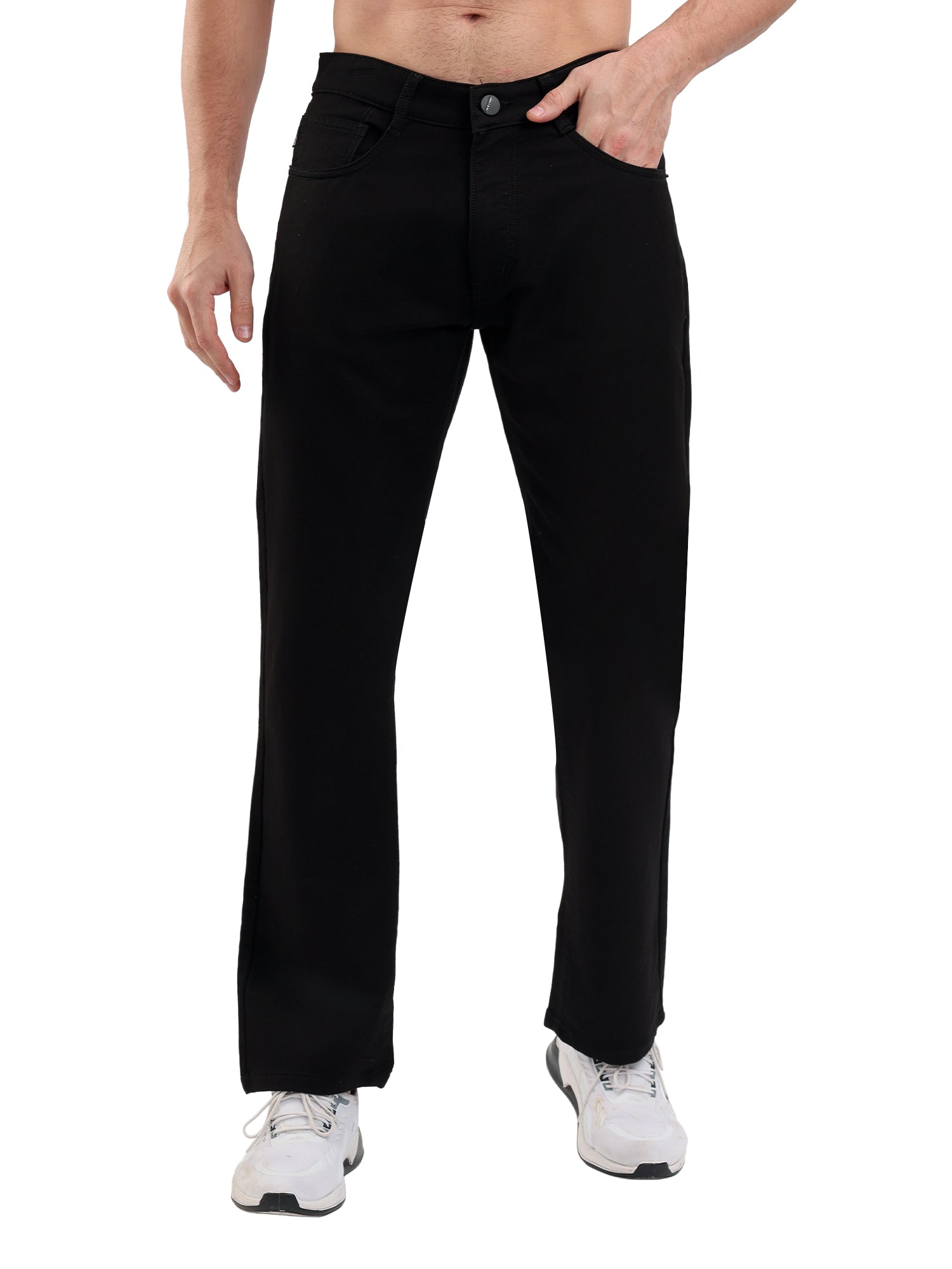 Sparky Men Comfort Fit Solid Jeans | Stretch Denim | Trendy Men All Season Black