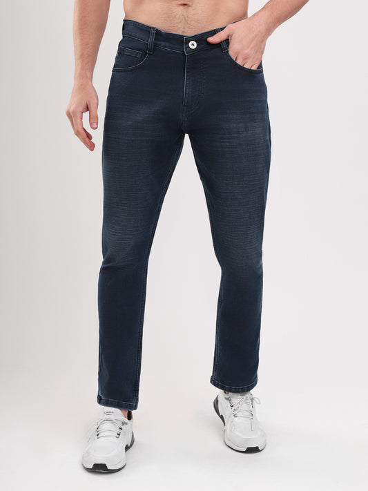 Men Dark Blue Narrow Fit Denim