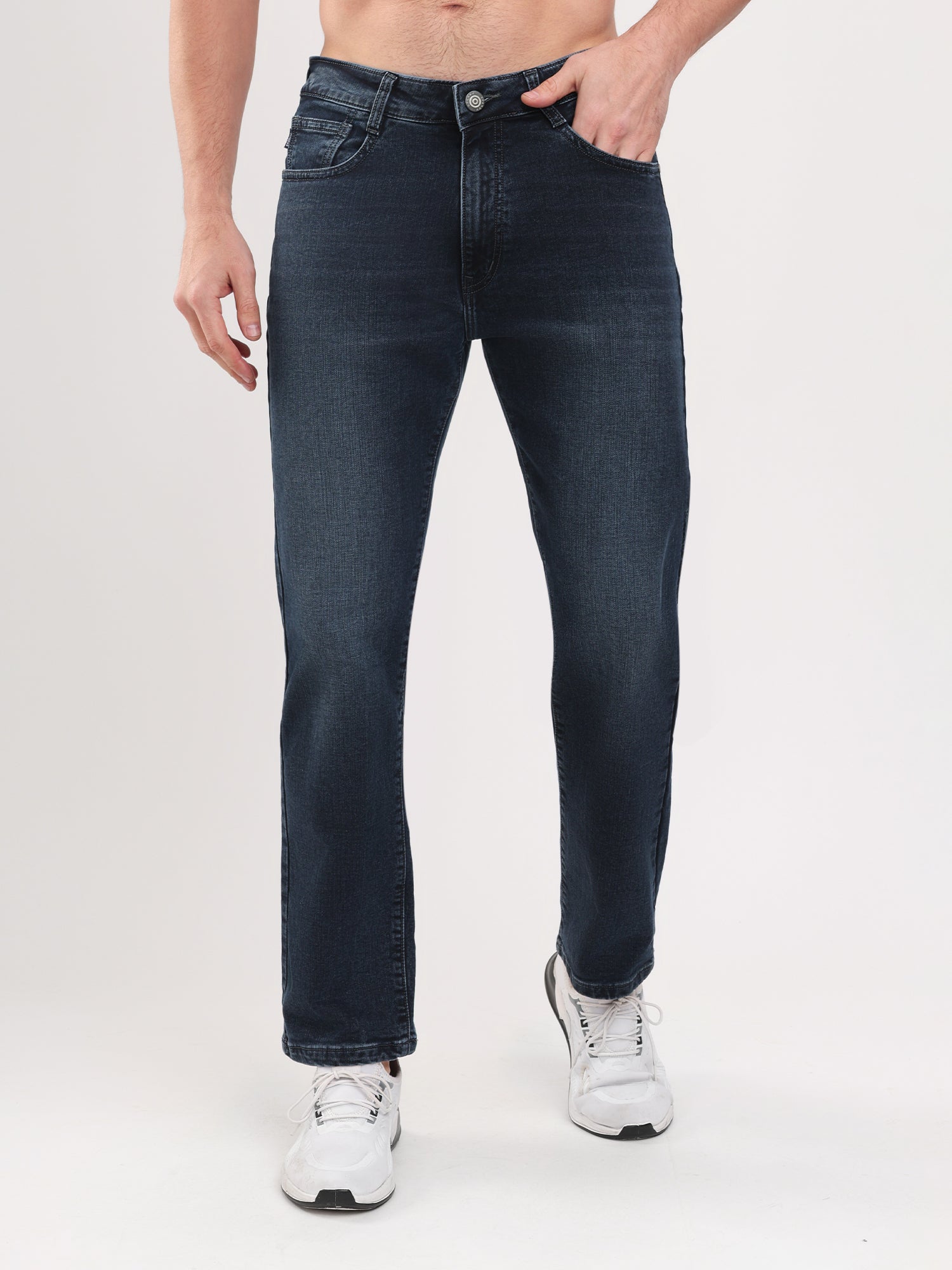 Men Blue Straight Fit Fit Denim