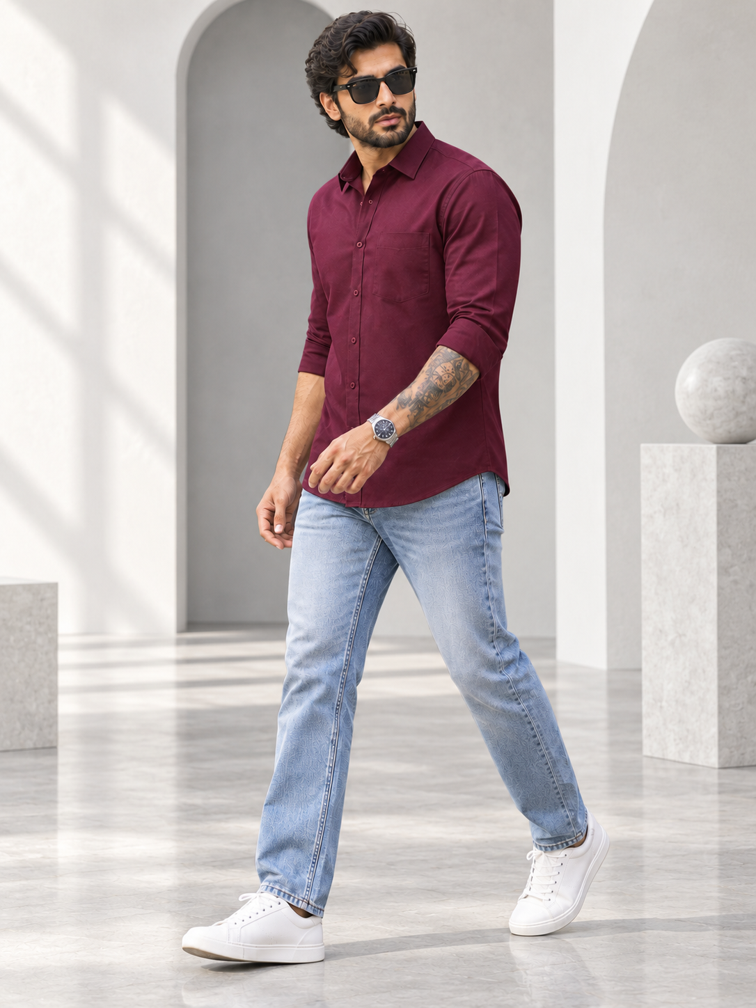 Men’s Premium Full Sleeve Plain Casual Shirt